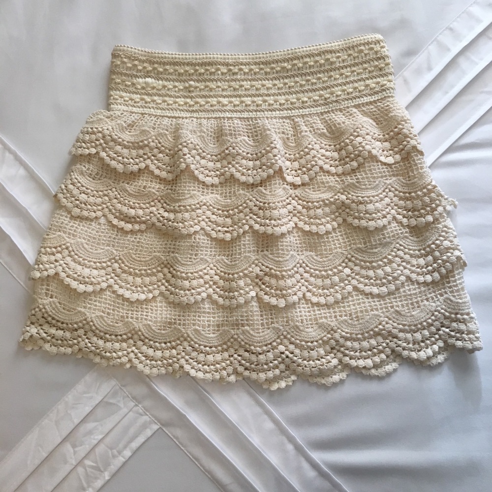 Flirty Lace Layered Mini Skirt